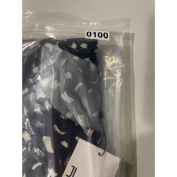 Jules & Leopold Womens 3X Black & White Abstract Print Flutter Sleeve Blouse - Picture 7 of 12